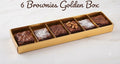 6 Cavity Golden Brownies Box – Premium Gift Packaging Box for Brownies, Desserts & Bakery Treats