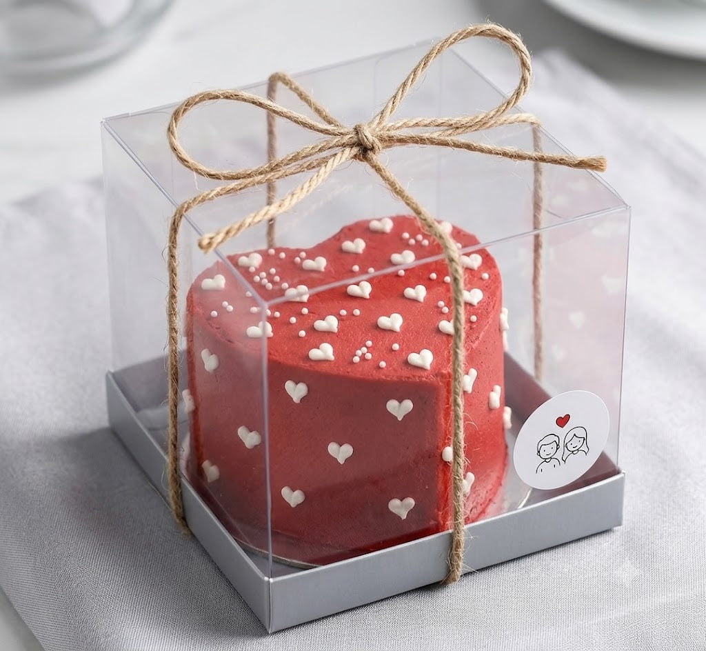 6x6x6 Full Transparent Cake Box | Clear Acrylic Cake Packaging Box for Bakery & Gifts