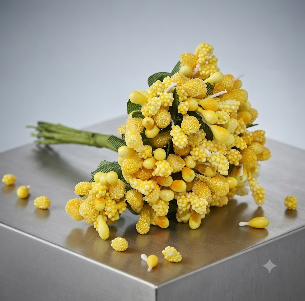 Yellow Flower Stamens – Artificial Floral Stamens for Sugar Flowers, Cake Decorating & DIY Crafts