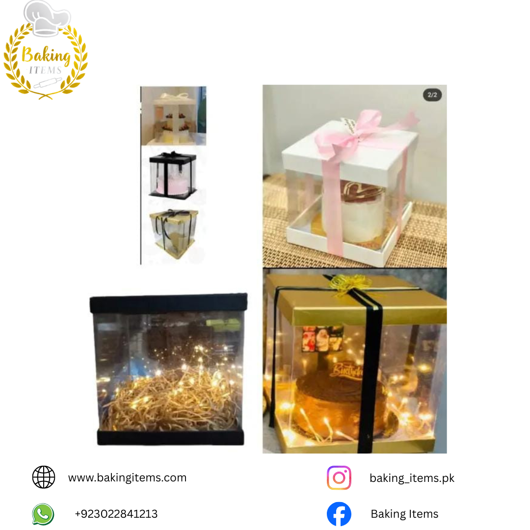 12x12x12 PVC Box – Cake & Gift Packaging