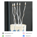 White Curve Candle – 6 Pcs Set