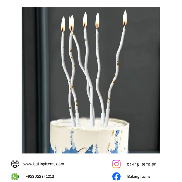 White Curve Candle – 6 Pcs Set