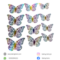 White Butterfly with Multi Texture – Pack of 12 Pieces