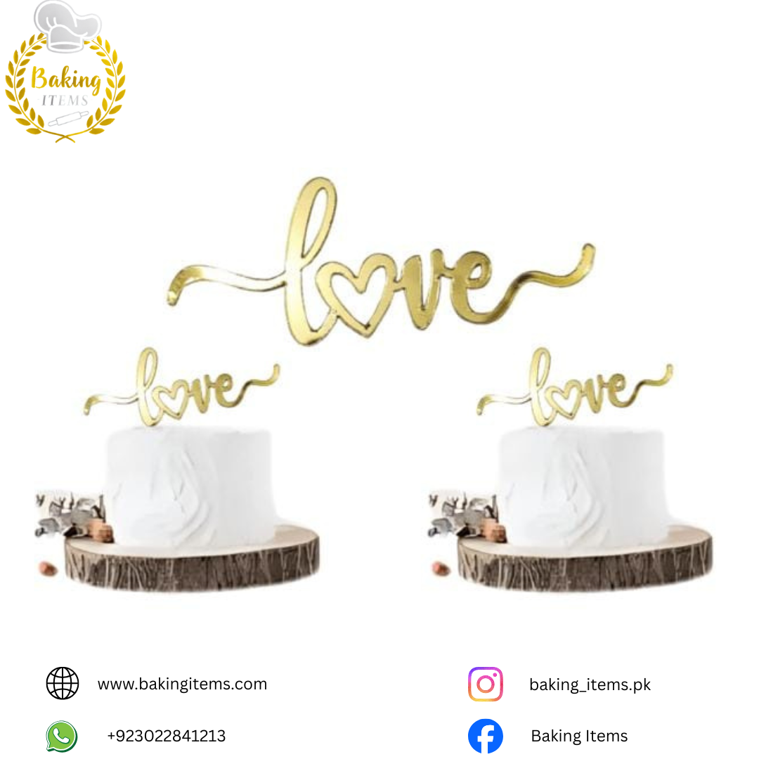 Love Acrylic Tag – Cake Topper