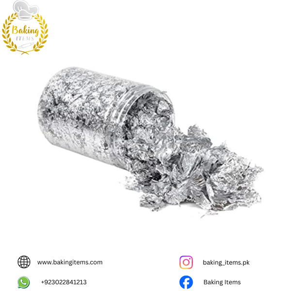 Silver Edible Flakes – Cake Decoration