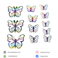White Butterfly with Multi Edges – Pack of 12 Pieces