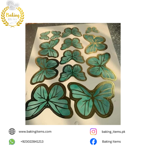 13 Pcs Green Butterfly Card – Cake Decoration