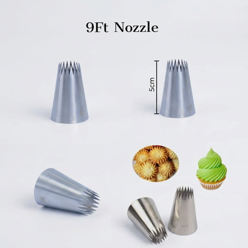 9FT Nozzle – Fine Star Piping Tip for Detailed Icing Designs