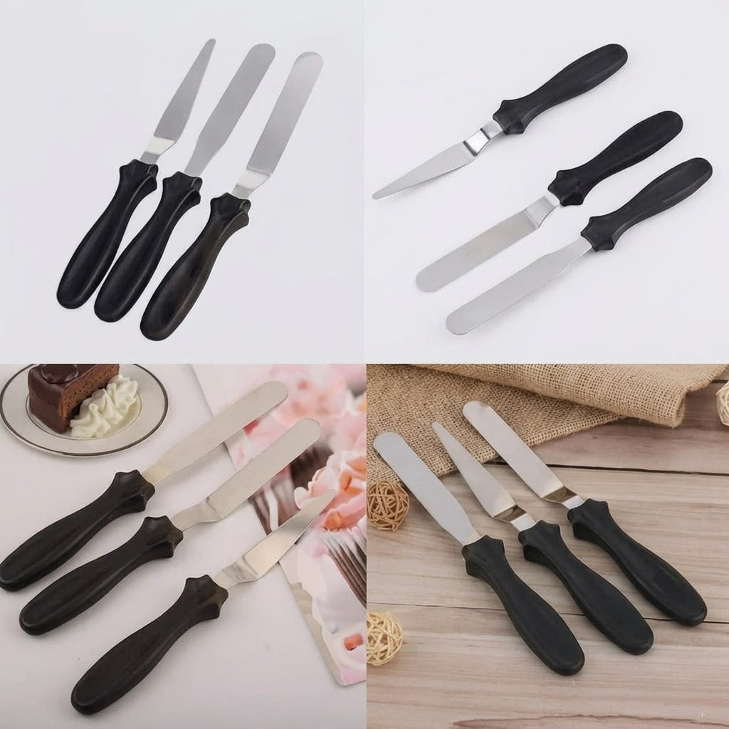 3 Pcs Palette Knife Set – Cake Icing, Frosting & Decorating Tools