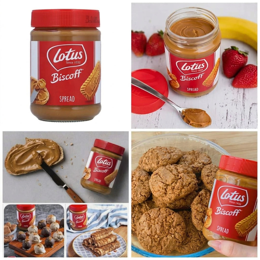 Lotus Biscoff Spread – Smooth Caramelised Biscuit Spread for Desserts & Breakfast