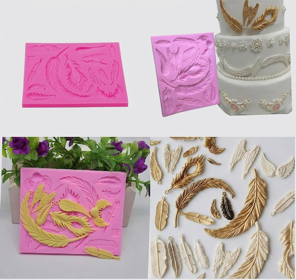 Feather Silicone Mold – Premium Feather-Shaped Chocolate & Cake Decoration Mold
