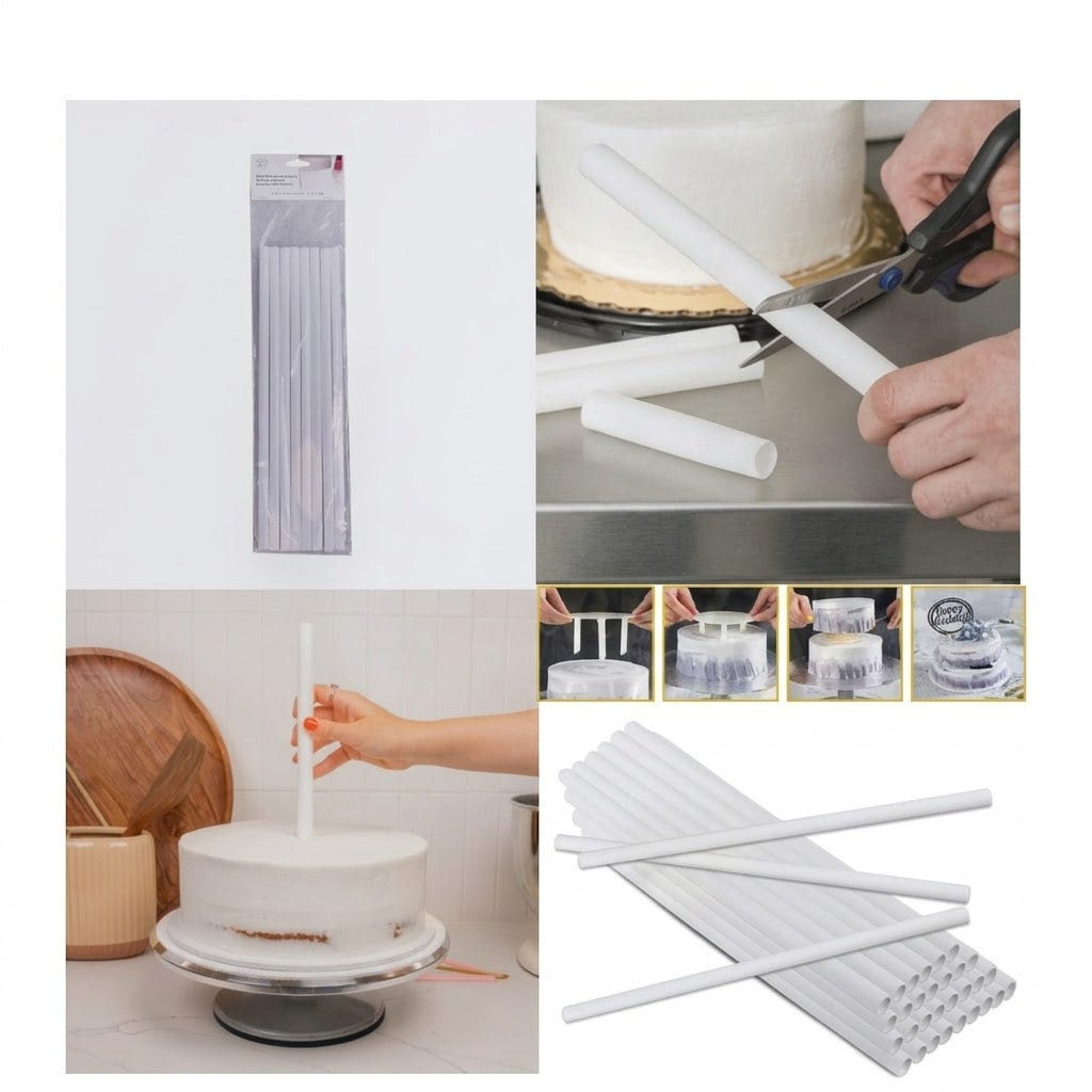 8 Pcs Dowel Rods – Cake Support & Stacking Tools for Tiered Cakes