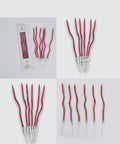 Red Curve Candles – Decorative Birthday & Party Cake Candles