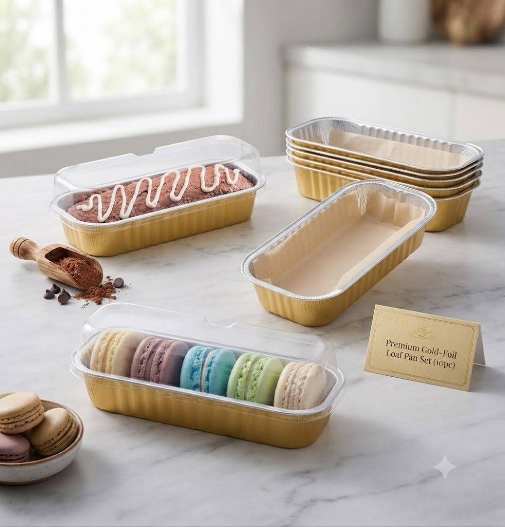Aluminum Foil Boxes with Lid – Disposable Food Containers for Baking, Takeaway & Food Storage