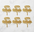 Happy Birthday Small Cake Toppers – Pack of 10 Pcs | Premium Birthday Cake Decoration Toppers