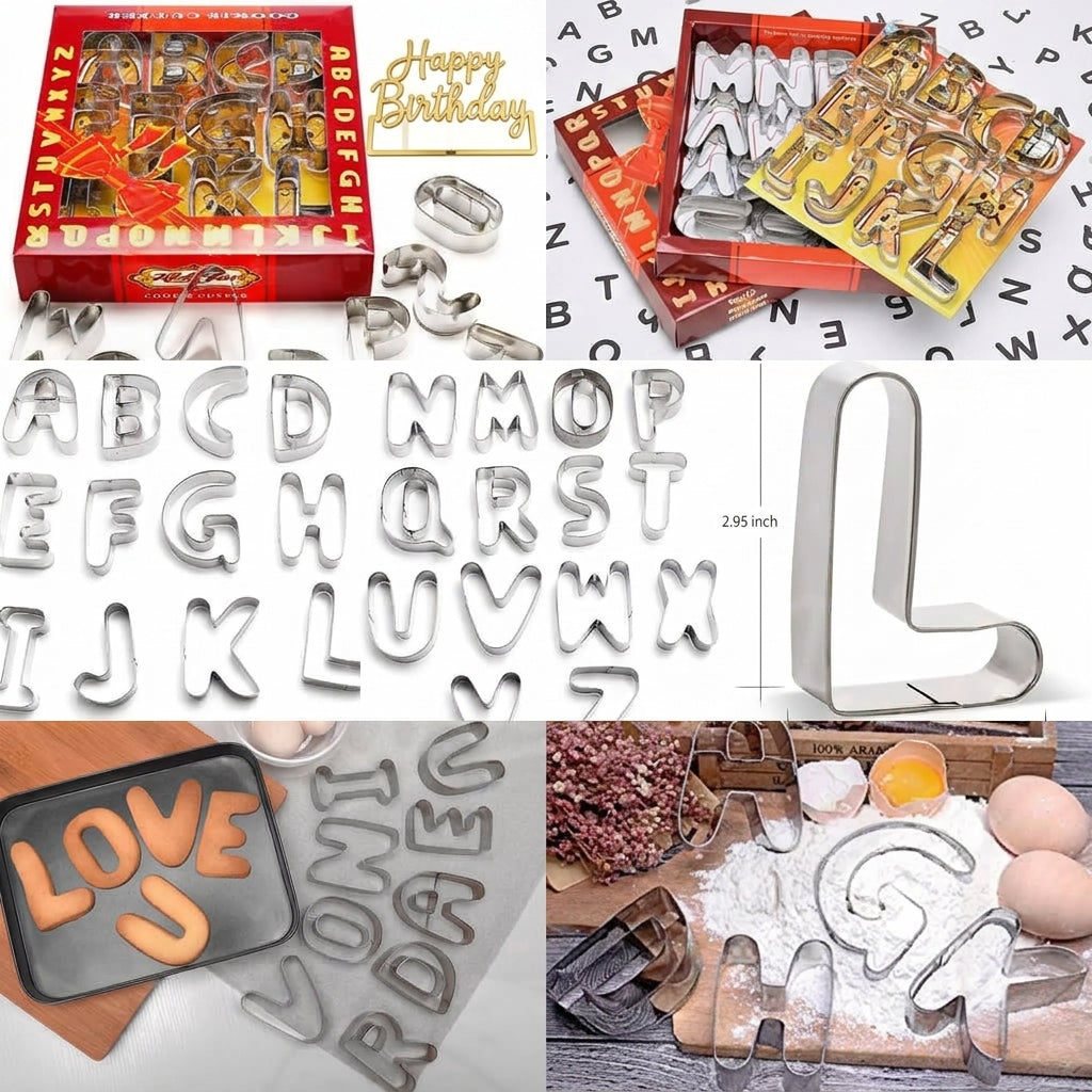 4 Inch Big Alphabet Steel Cutter – Fondant & Cookie Lettering Tool