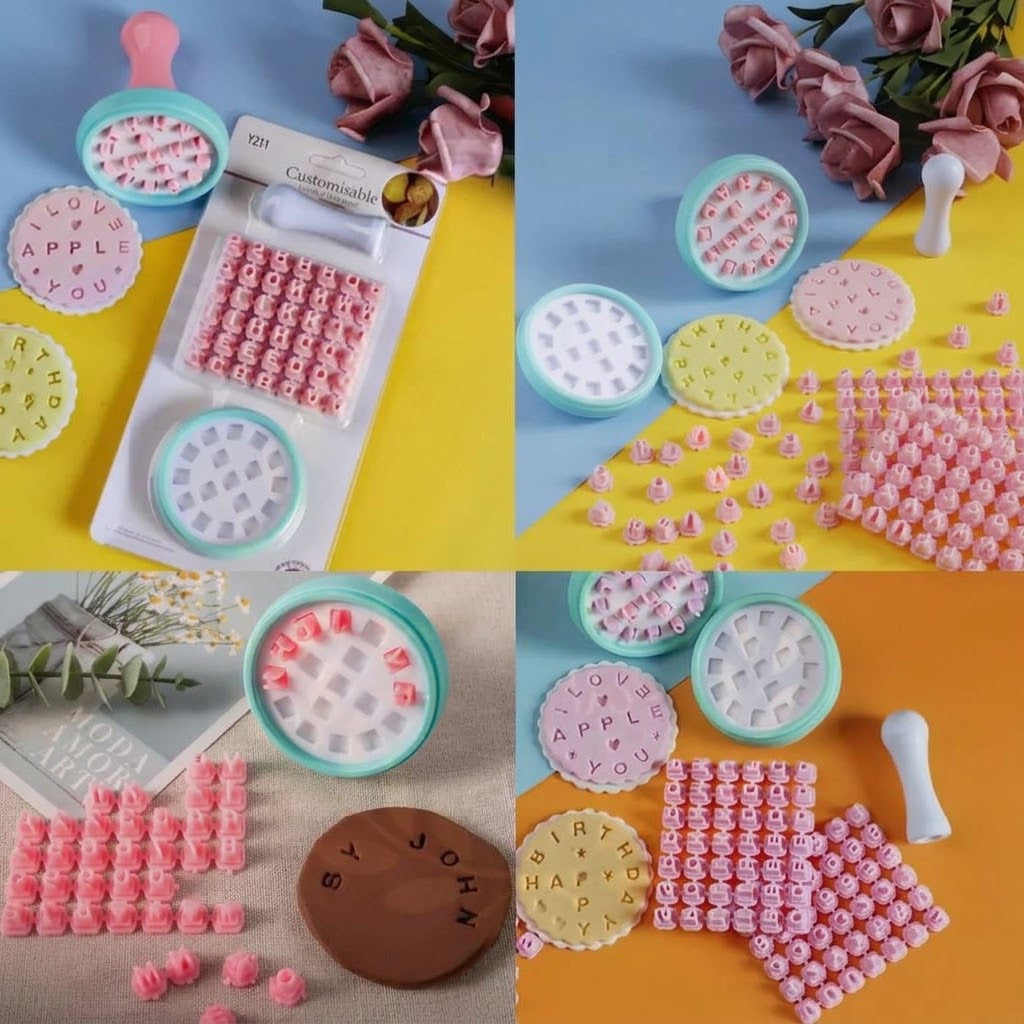 Letters & Numbers Stamp Set – Cake Decorating Tool for Fondant & Cookie Designs
