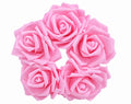 Pink Fomic Flowers – Pack of 5 Decorative Artificial Flowers for Cake Decorating & DIY Crafts
