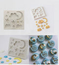Moon Star & Clouds Silicone Mold – Premium Celestial Cake & Chocolate Decoration Mold