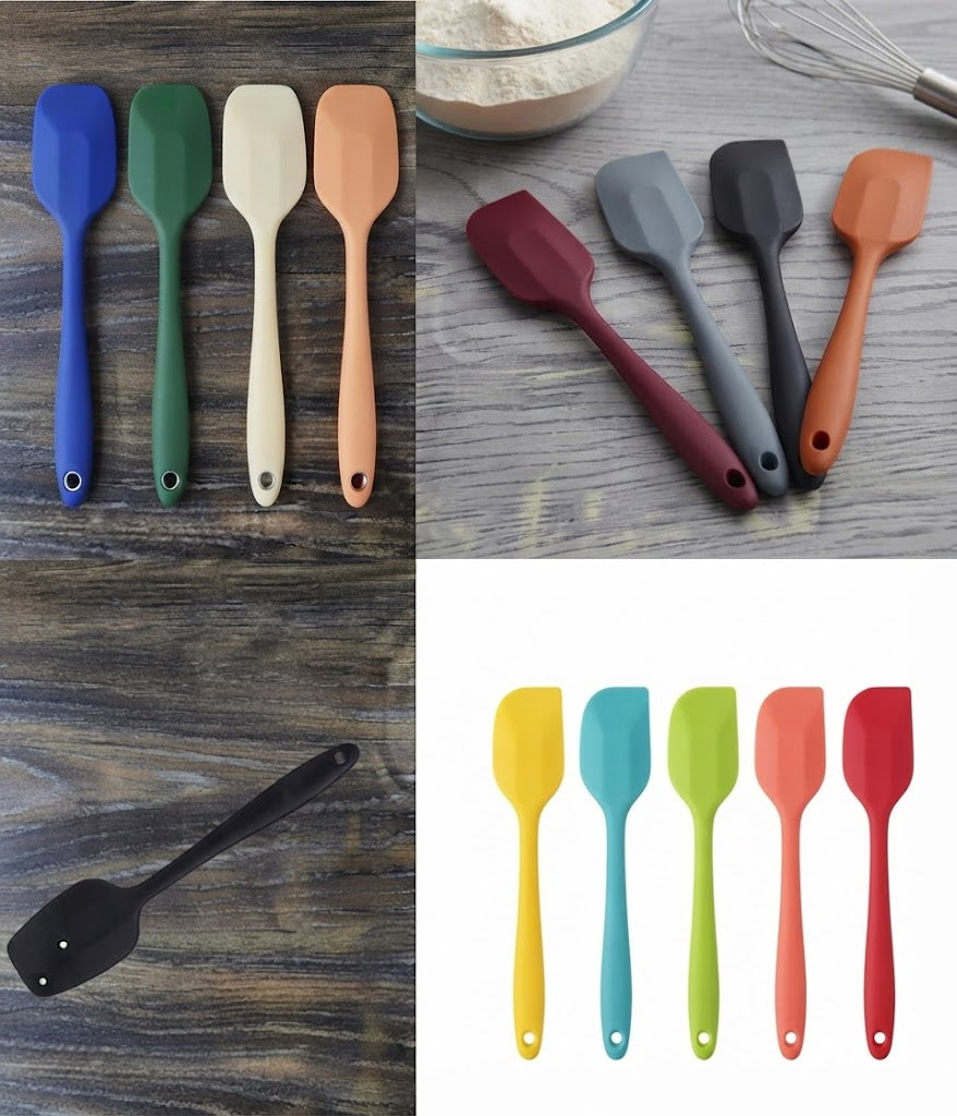 Small Full Silicone Spatula – Mini Heat-Resistant Baking Spatula for Cake Decorating & Cooking