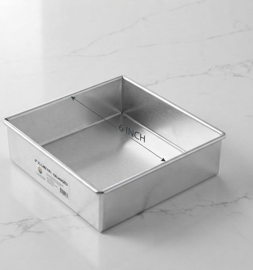 6 Inch Square Cake Pan – Non-Stick Baking Pan for Cakes, Brownies & Desserts