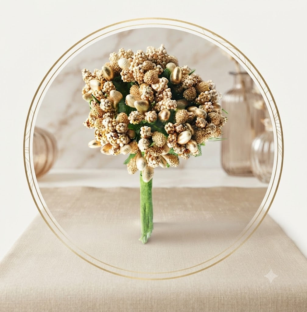 Golden Flower Stamens – Artificial Floral Stamens for Sugar Flowers, Cake Decorating & DIY Crafts