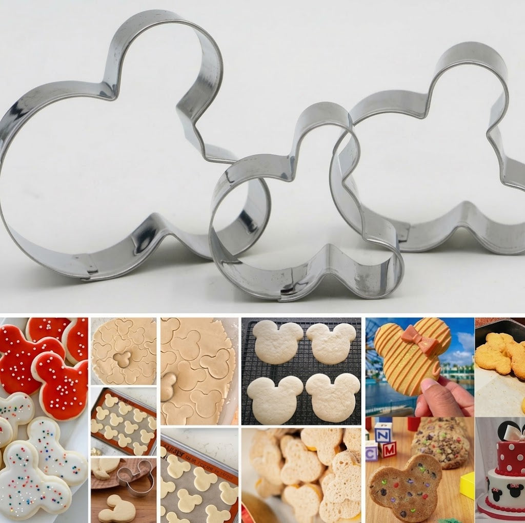 3 Pcs Mickey Mouse Cutters – Fondant & Cookie Decorating Set