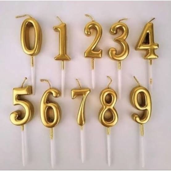 0 to 9 Golden Candles