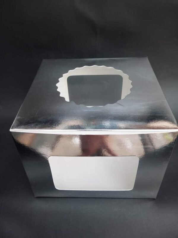 10x10x8 Silver Cake Box