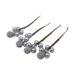 Silver Berries Topper Pack Of 4
