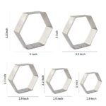 5 Pcs Steel Hexagon Shape Cutter