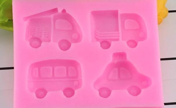 4 Cavity Vehicles Silicone Mold