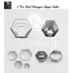 5 Pcs Steel Hexagon Shape Cutter