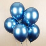Blue Metallic Balloon Pack Of 12 Pcs