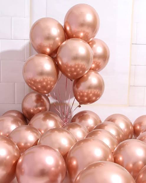 Rose Gold Metallic Balloon Pack Of 12 Pcs