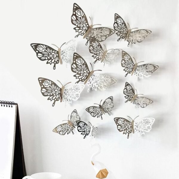 Silver Butterfly Pack Of 12 Pcs