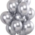 Silver Metallic Balloon Pack Of 12 Pcs