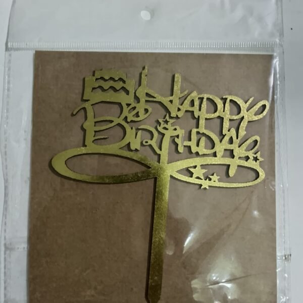 Happy Birthday Wooden Topper