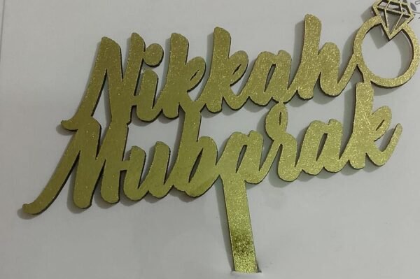 Nikkah Mubarak Wooden Topper