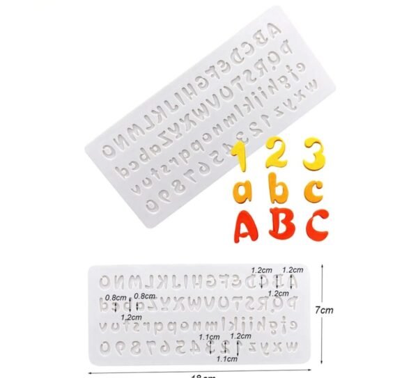 Mini Alphabet & Number Silicone Mold