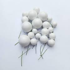 White Faux Balls Pack Of 20 Pcs