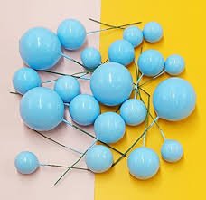 Blue Faux Balls Pack Of 20 Pcs