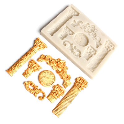 Roman Pillar Clock Silicone Mold