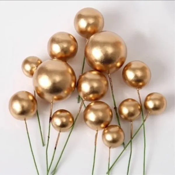 Golden Faux Balls Pack Of 20 Pcs