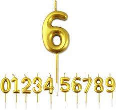 Numeric Candle Topper Of Number 6