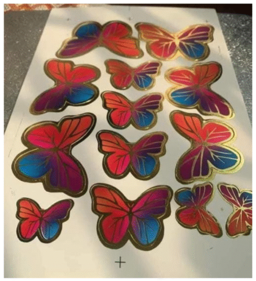 13 Pcs Multi Butterfly – Cake Decoration