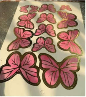 13 Pcs Pink Butterfly – Cake Decoration