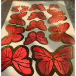 13 Pcs Red Butterfly – Cake Decoration