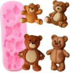 4 Cavity Mini Bears Mold