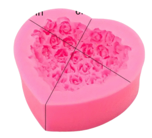 Rose Heart Silicone Mold